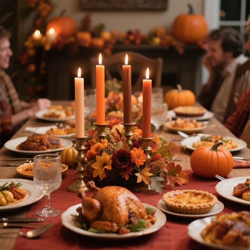 Sihuida 12-Pack Earth Tone Taper Candles, 10 Inch Unscented Dripless Candlesticks, Long-Lasting Burn Time of 7-8 Hours, Perfect for Fall Harvest Halloween Thanksgiving Dinners Parties and Home Décor - Image 4